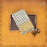 Chettinad Cotton Saree - Greenish Grey and White SASC35502