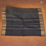 Chettinad Cotton Saree - Navy Blue and Sage Green SASC35503 - Image 3