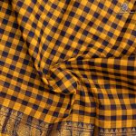 Chettinad Cotton Saree - Navy Blue and Yellow SASC35507 - Image 2