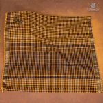 Chettinad Cotton Saree - Navy Blue and Yellow SASC35507 - Image 3
