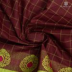 Chettinad Cotton Saree - Chocolate Brown SASC35511 - Image 2
