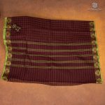 Chettinad Cotton Saree - Chocolate Brown SASC35511 - Image 3