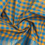 Chettinad Cotton Saree - Blue and Yellow SASC35512 - Image 2