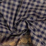 Chettinad Cotton Saree - Oxford Blue and Grey SASC35513 - Image 2