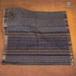 Chettinad Cotton Saree - Oxford Blue and Grey SASC35513 - Image 3