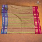 Chettinad Cotton Saree - Dual shade Green with Pink SASC35520 - Image 3