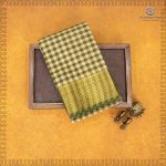 Chettinad Cotton Saree - Olive Green and Beige SASC35521