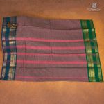 Chettinad Cotton Saree - Oriental Pink with Green SASC35523 - Image 3