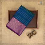 Pure Silk Sarees - Dual shade Peacock Blue SASPS35529 - Image 6