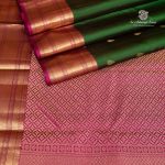 Pure Silk Sarees - Dark Green SASPS35548 - Image 3