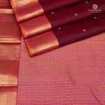 Pure Silk Sarees - Dark Burgundy SASPS35582 - Image 4