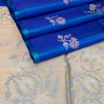 Pure Silk Sarees - Dual Shade Navy Blue with Aqua Green SASPS35595 - Image 4