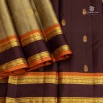 Pure Silk Sarees - Dark Beige SASPS35617 - Image 3