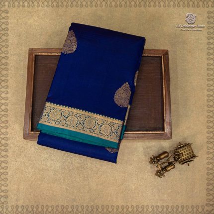Pure Silk Sarees - Dark Navy Blue SASPS35620