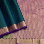 Pure Silk Sarees - Dual shade Green with Blue SASPS35628 - Image 3