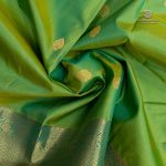 Pure Silk Sarees - Dual Shade Green with Yellow SASPS35641 - Image 2