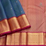 Pure Silk Sarees - Dual Shade Blue with Green SASPS35647 - Image 3