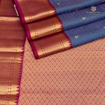 Pure Silk Sarees - Dual Shade Blue with Green SASPS35647 - Image 4