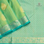 Pure Silk Sarees - Dual Shade Green with Yellow SASPS35648 - Image 3