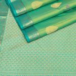 Pure Silk Sarees - Dual Shade Green with Yellow SASPS35648 - Image 4