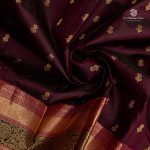 Pure Silk Sarees - Dark Purple Burgundy SASPS35650 - Image 2
