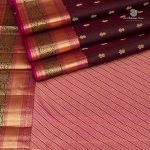 Pure Silk Sarees - Dark Purple Burgundy SASPS35650 - Image 4