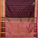 Pure Silk Sarees - Dark Purple Burgundy SASPS35650 - Image 6