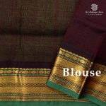 Silk Cotton Sarees Korvai – Green and Yellow Checks SAS0035652 - Image 4