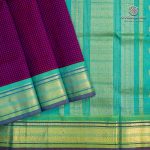 Silk Cotton Sarees Korvai – Red and Blue SAS0035653