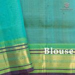 Silk Cotton Sarees Korvai – Red and Blue SAS0035653 - Image 4