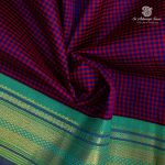 Silk Cotton Sarees Korvai – Red and Blue SAS0035653 - Image 2