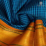 Silk Cotton Sarees Korvai – Light Blue and Dark Blue SAS0035654 - Image 2