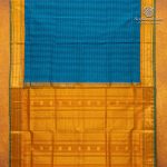 Silk Cotton Sarees Korvai – Light Blue and Dark Blue SAS0035654 - Image 5