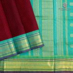 Silk Cotton Sarees Korvai – Red and Black SAS0035655