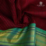 Silk Cotton Sarees Korvai – Red and Black SAS0035655 - Image 2