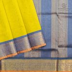 Silk Cotton Sarees Korvai – Lemon Yellow SAS0035656