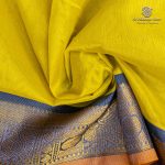 Silk Cotton Sarees Korvai – Lemon Yellow SAS0035656 - Image 2