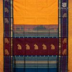 Silk Cotton Sarees Korvai – Mambala Yellow SAS0035659 - Image 5