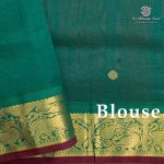 Silk Cotton Sarees Korvai – Vivid Burgundy SAS0035664 - Image 4