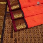 Silk Cotton Sarees Korvai – Sunset Orange SAS0035665 - Image 3