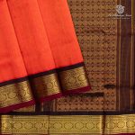Silk Cotton Sarees Korvai – Sunset Orange SAS0035665