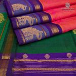 Silk Cotton Sarees Korvai – Dual Shade Hot Pink and Orange SAS0035668 - Image 3