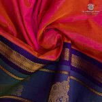 Silk Cotton Sarees Korvai – Dual Shade Hot Pink and Orange SAS0035668 - Image 2