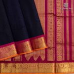 Silk Cotton Sarees Korvai – Dark Navy Blue SAS0035669