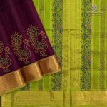 Silk Cotton Printed Sarees – Dark Wine SASSC0035683