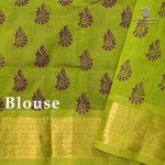 Silk Cotton Printed Sarees – Dark Wine SASSC0035683 - Image 3