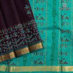 Silk Cotton Printed Sarees – Dark Jamun SASSC0035684