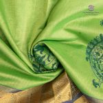 Silk Cotton Printed Sarees – Light Lime Green SASSC0035685 - Image 2