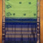 Silk Cotton Printed Sarees – Light Lime Green SASSC0035685 - Image 4