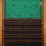 Silk Cotton Printed Sarees – Dark Seafoam Green SASSC0035689 - Image 4